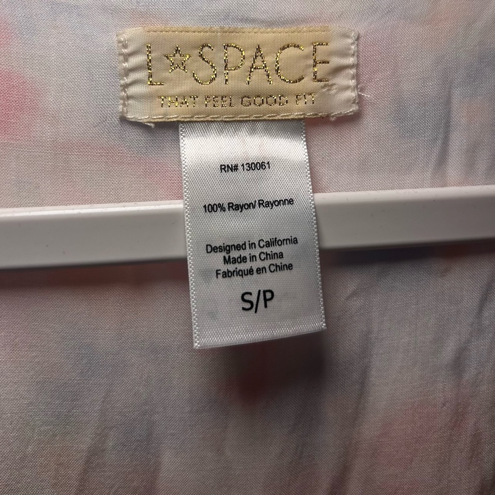 L*Space Floral Cover-Up Mini Dress- Size Small - Picture 8 of 8
